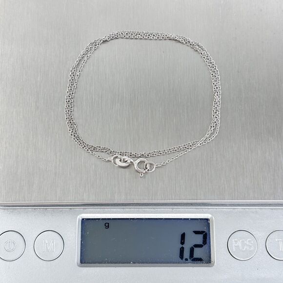 Vintage Sterling Silver 925 0.9mm Cable Link Chain Necklace 18" - Picture 3 of 3